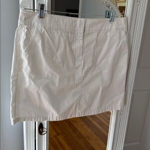 J. Crew Factory Cotton White Mini Skirt Size 14